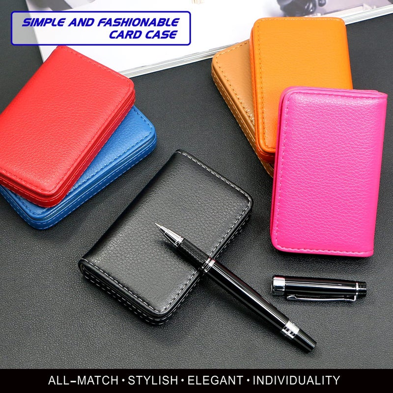 Padike Business Name Card Holder Luxury PU Leather,Business Name Card Holder Wallet Credit card ID Case/Holder For Men & Women - Keep Your Business Cards Clean(Blue) - Image 2